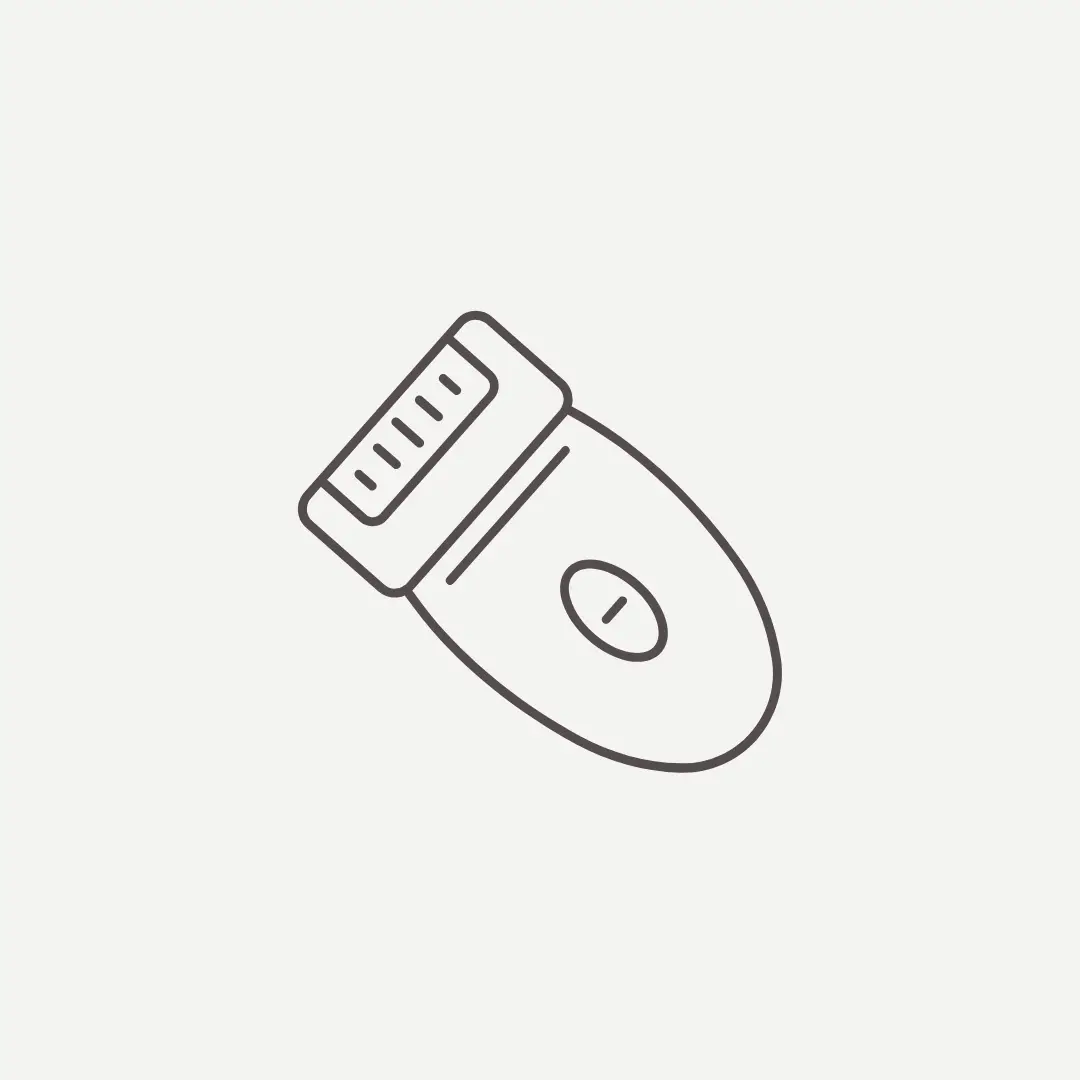 depilación no permanente, depilación con Silképil, icono gris