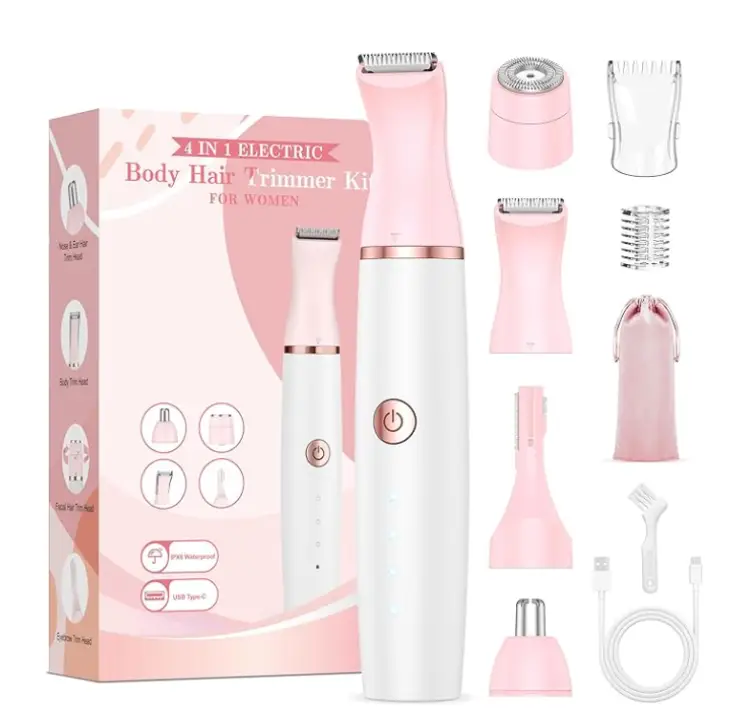 TeethBliss Rasuradora Mujer 4 en 1, Corporal, Facial, Bikini y Cejas TeethBliss Rasuradora Mujer 4 en 1, Corporal, Facial, Bikini y Cejas